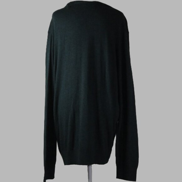 NWT Croft & Borrow Men's V-Neck Green Sweater Size 2X (C436) - Picture 5 of 7